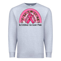 Heather Grey in october we wear pink Premium Sweatshirt - RanaPortraitStore