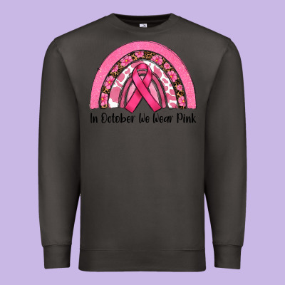 In October We Wear Pink Premium Sweatshirt Designed By Ranaportraitstore