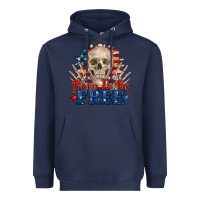 Navy born to be free skeleton Heavyweight Hoodie - Zillion Design Studio