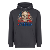 Smoke born to be free skeleton Heavyweight Hoodie - Zillion Design Studio