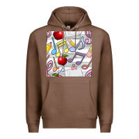 Chestnut music class seamless pattern Premium Hoodie - BundleAndBundleShop