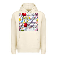 Tofu music class seamless pattern Premium Hoodie - BundleAndBundleShop