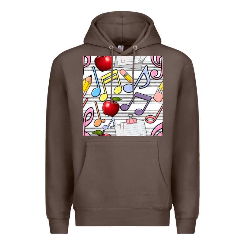 Music Class Seamless Pattern Premium Hoodie by BundleAndBundleShop | Teevron