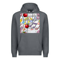 Rock music class seamless pattern Premium Hoodie - BundleAndBundleShop