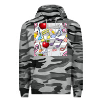 Slate Camo music class seamless pattern Premium Hoodie - BundleAndBundleShop