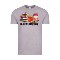 Vintage Zinc teacher life with books  pen and coffee Vintage Tee - Artiststas
