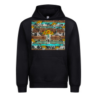Black longhorn bull skull cowhide leopard turquoise Urban Hoodie - Artiststas