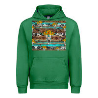 Emerald longhorn bull skull cowhide leopard turquoise Urban Hoodie - Artiststas