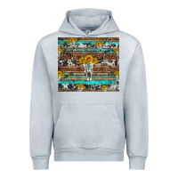 Heather Grey longhorn bull skull cowhide leopard turquoise Urban Hoodie - Artiststas