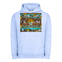 Pigment Grape Ice longhorn bull skull cowhide leopard turquoise Urban Hoodie - Artiststas