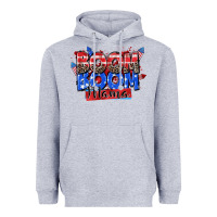 Heather Grey boom boom mama Heavyweight Hoodie - Zillion Design Studio