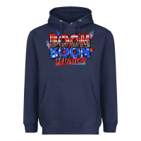 Navy boom boom mama Heavyweight Hoodie - Zillion Design Studio