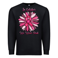 Black in october we wear pink sunflower Premium Sweatshirt - RanaPortraitStore
