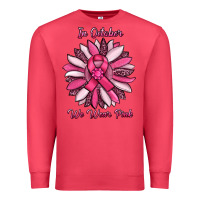 Cardinal in october we wear pink sunflower Premium Sweatshirt - RanaPortraitStore