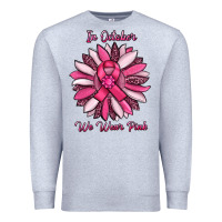 Heather Grey in october we wear pink sunflower Premium Sweatshirt - RanaPortraitStore