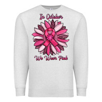 Oatmeal Heather in october we wear pink sunflower Premium Sweatshirt - RanaPortraitStore
