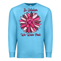 Ocean Blue in october we wear pink sunflower Premium Sweatshirt - RanaPortraitStore