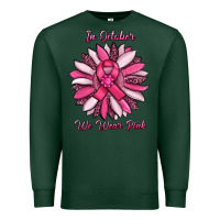 Sports Green in october we wear pink sunflower Premium Sweatshirt - RanaPortraitStore