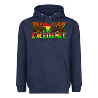 Navy black excellence juneteenth Heavyweight Hoodie - texasbilliewilder