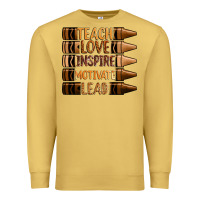 Antique Gold teach love inspire motivate lead Premium Sweatshirt - Zillion Design Studio