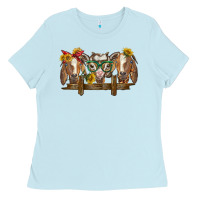 Baby Blue western goats Ladies Tee - BarkalooDesign