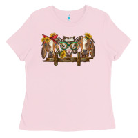 Bubblegum Pink western goats Ladies Tee - BarkalooDesign