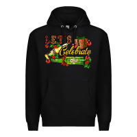 Black let`s celebrate with beer bottles Premium Hoodie - AdoDesignShop