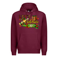 Burgundy let`s celebrate with beer bottles Premium Hoodie - AdoDesignShop