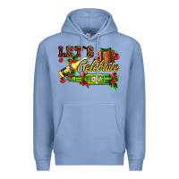 Colony Blue let`s celebrate with beer bottles Premium Hoodie - AdoDesignShop