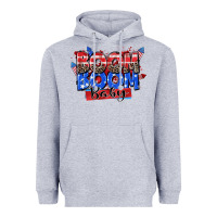 Heather Grey boom boom baby Heavyweight Hoodie - Zillion Design Studio