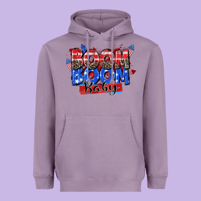 Boom Boom Baby Heavyweight Hoodie Designed By Zillion Design Studio