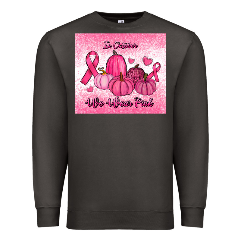 In October We Wear Pink Pumpkin Premium Sweatshirt by RanaPortraitStore | Teevron