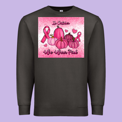 In October We Wear Pink Pumpkin Premium Sweatshirt Designed By Ranaportraitstore