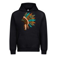 Black native american indian headdress Urban Hoodie - Artiststas