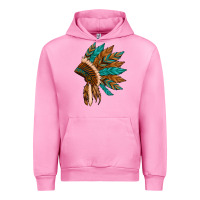 Fuchsia Pink native american indian headdress Urban Hoodie - Artiststas