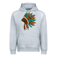 Heather Grey native american indian headdress Urban Hoodie - Artiststas