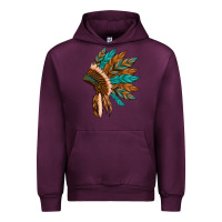 Mauve Wine native american indian headdress Urban Hoodie - Artiststas