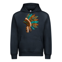 Navy native american indian headdress Urban Hoodie - Artiststas