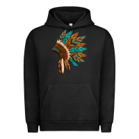 Pigment Black native american indian headdress Urban Hoodie - Artiststas