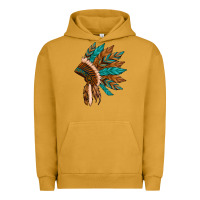 Pigment Peanut Butter native american indian headdress Urban Hoodie - Artiststas