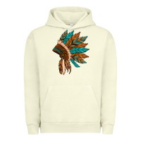 Pigment Pistachio native american indian headdress Urban Hoodie - Artiststas