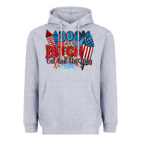 Heather Grey boom bitch get out the way Heavyweight Hoodie - Zillion Design Studio