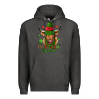 Charcoal Heather i'm freakin freezin christmas long haired cow Premium Hoodie - Jasminsmagicworld