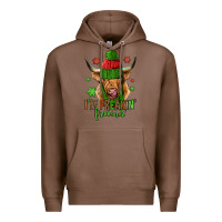 Chestnut i'm freakin freezin christmas long haired cow Premium Hoodie - Jasminsmagicworld
