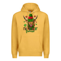 Mustard i'm freakin freezin christmas long haired cow Premium Hoodie - Jasminsmagicworld