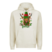 Oatmeal Heather i'm freakin freezin christmas long haired cow Premium Hoodie - Jasminsmagicworld