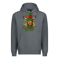 Rock i'm freakin freezin christmas long haired cow Premium Hoodie - Jasminsmagicworld