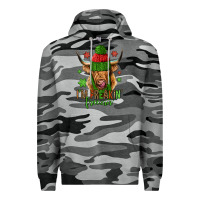 Slate Camo i'm freakin freezin christmas long haired cow Premium Hoodie - Jasminsmagicworld