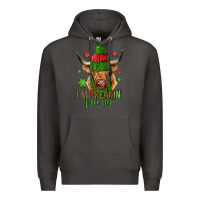 Smoke i'm freakin freezin christmas long haired cow Premium Hoodie - Jasminsmagicworld