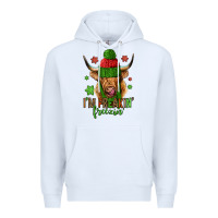 White i'm freakin freezin christmas long haired cow Premium Hoodie - Jasminsmagicworld